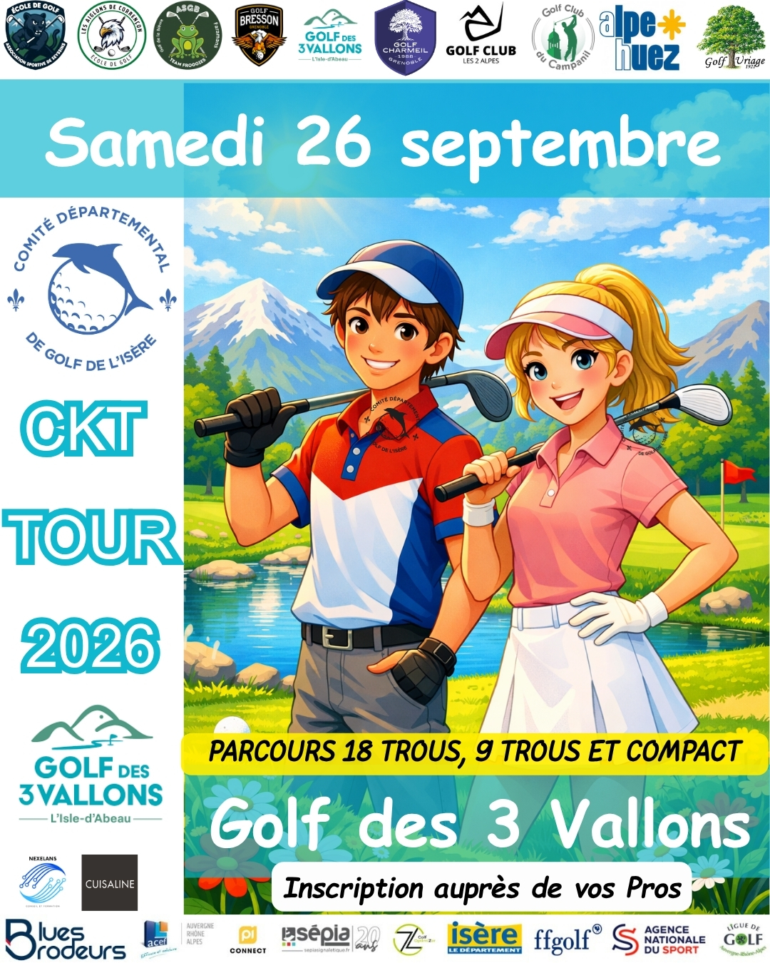 CKT Tour 2026 - Golf des 3 Vallons - Samedi 26 septembre