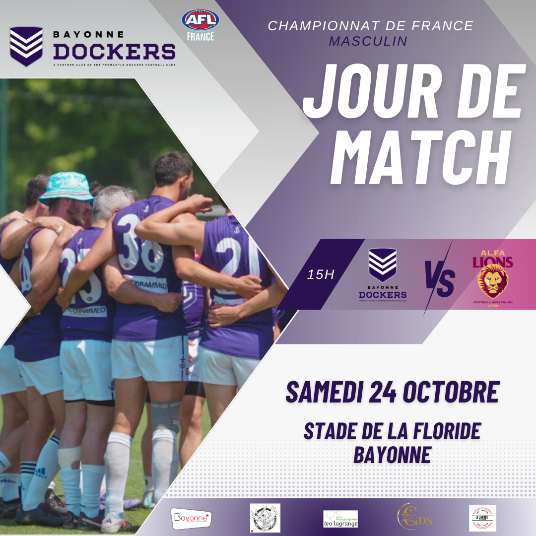 Match Championnat masculin Football Australien