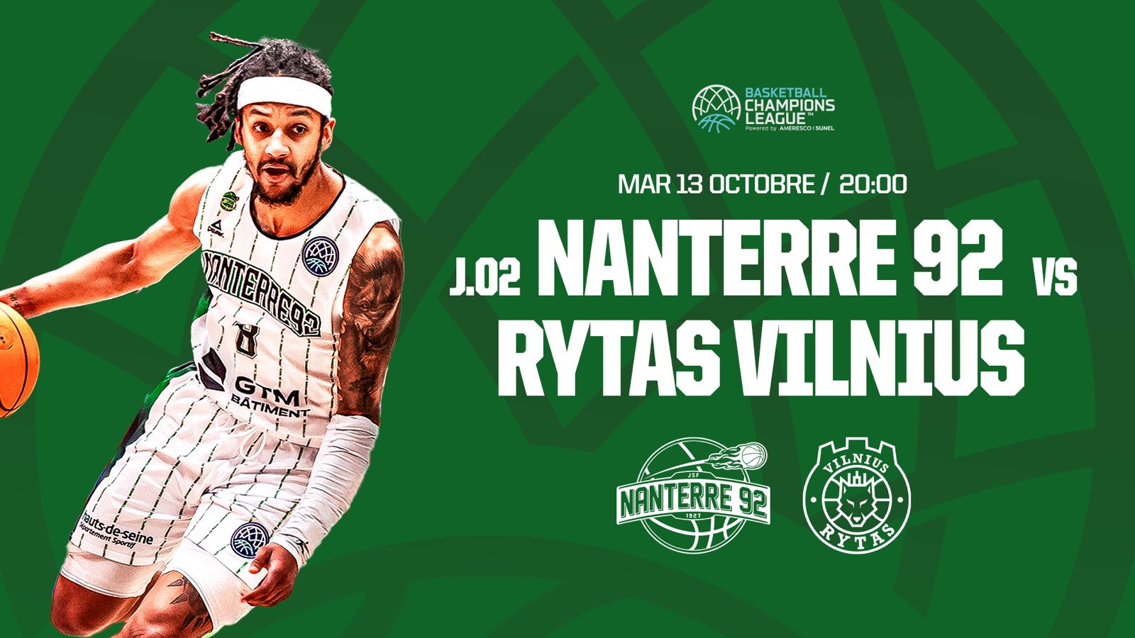 Champions League : Nanterre 92 - Rytas Vilnius