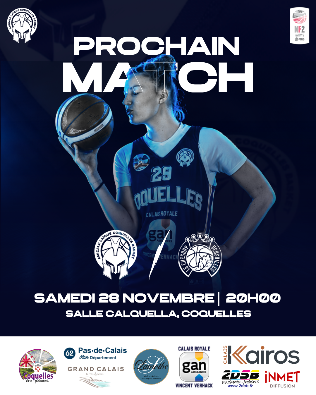 Journée 10 de NF2 : Coquelles vs Versailles